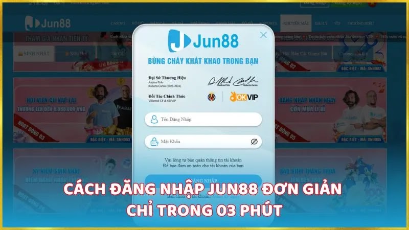 Hướng dẫn Các Bước Đăng nhập Jun88 2025 Mới Nhất Đăng nhập Jun88 trên máy tính