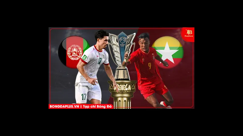 Cầu thủ Afghanistan và Myanmar đối diện nhau trên sân cỏ Cầu thủ Afghanistan và Myanmar đối diện nhau trên sân cỏ